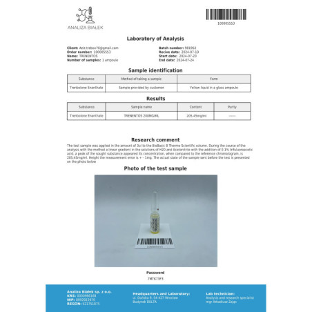 TRENENTOS 200 MG/ML (TRENBOLONE ENANTHATE) | Long-Acting Trenbolone | Driada Medical | DriadaShop