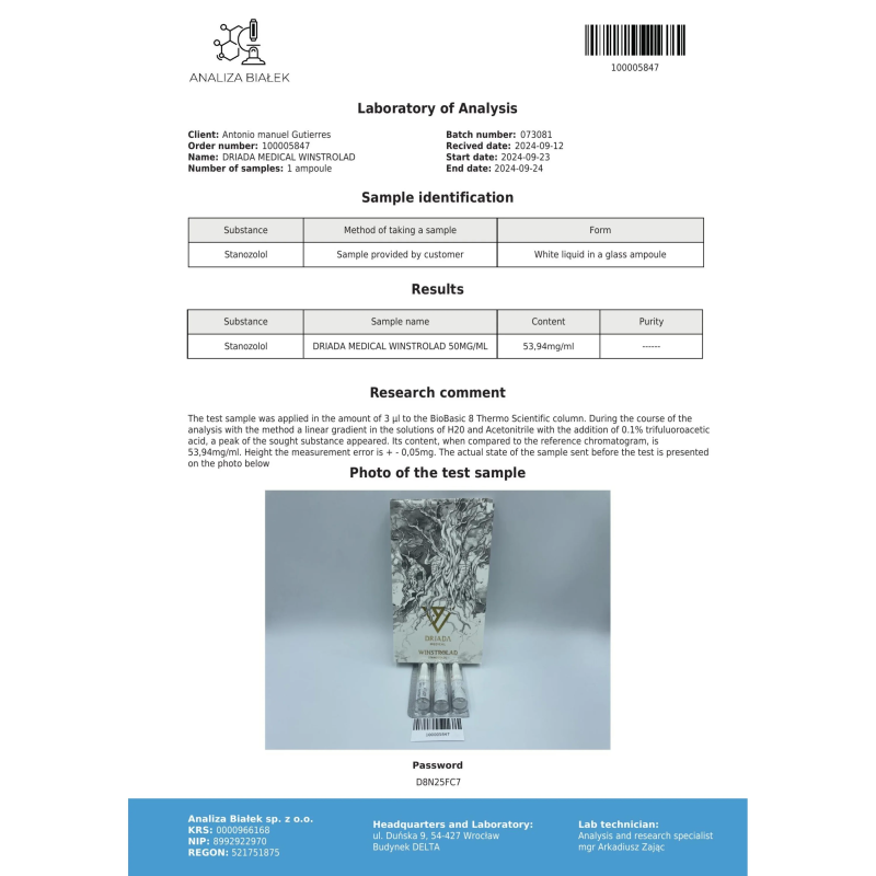 Buy Stanos 10 mg (Stanozolol) – Driada Medical | DriadaShop
